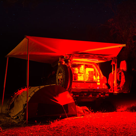 camp lights red