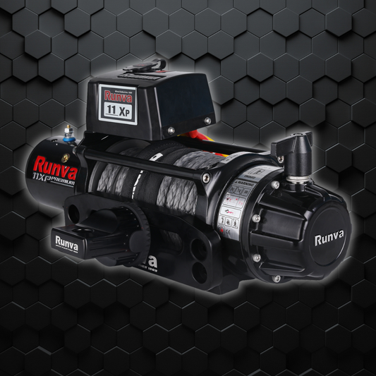 Winch - Runva 11XP PREMIUM 12V with Synthetic Rope - full IP67 protection