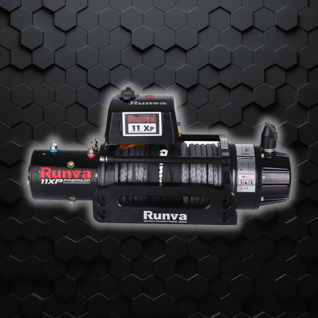 Winch - Runva 11XP PREMIUM 12V with Synthetic Rope - full IP67 protection