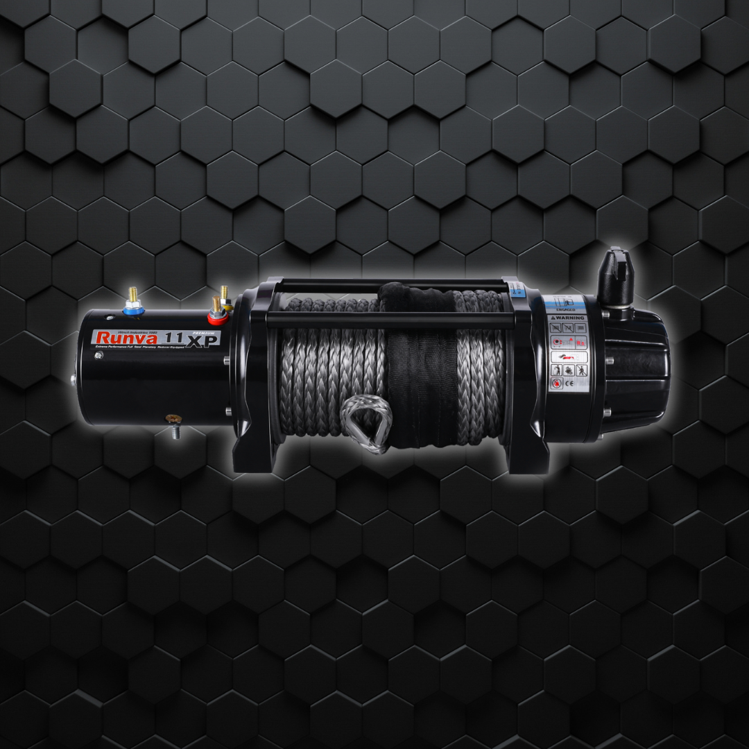 Winch - Runva 11XP PREMIUM 12V with Synthetic Rope - full IP67 protection