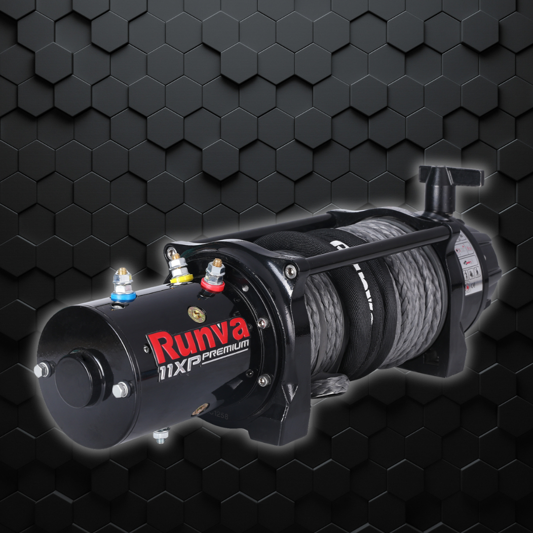 Winch - Runva 11XP PREMIUM 12V with Synthetic Rope - full IP67 protection