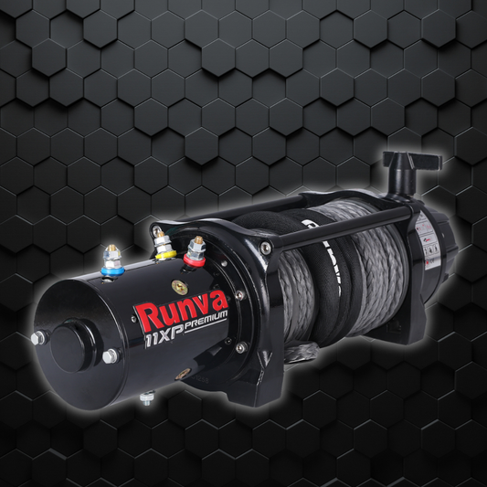 Winch - Runva 11XP PREMIUM 12V with Synthetic Rope - full IP67 protection
