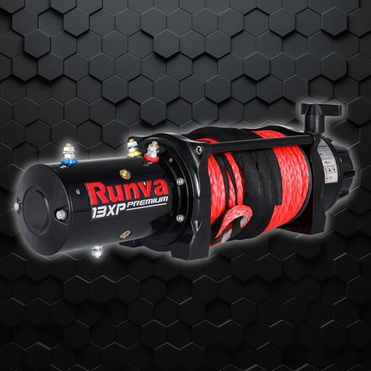 Winch - Runva 13XP PREMIUM 12V with Synthetic Rope | RUNVA13XP