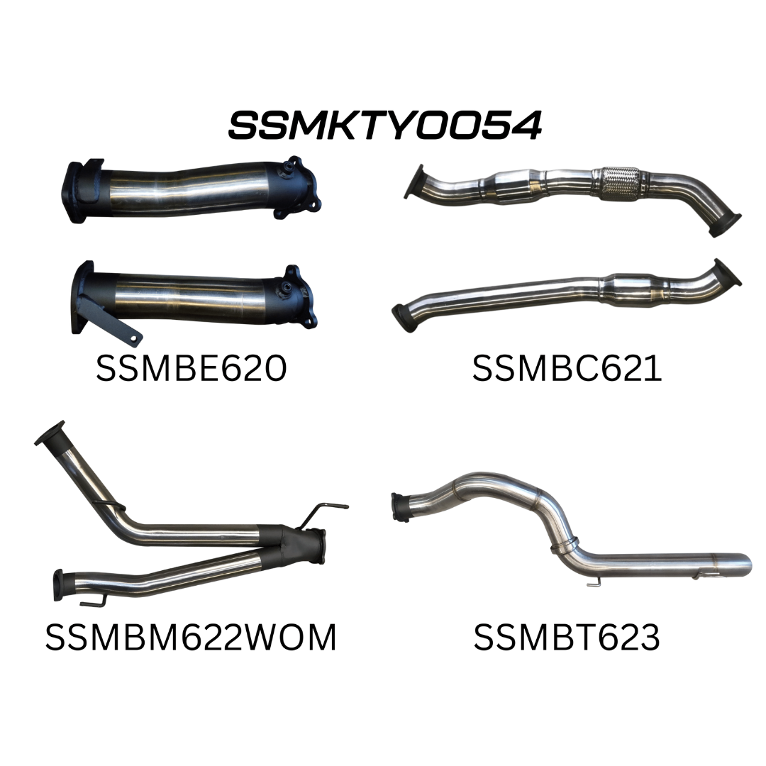 Manta Exhaust | VDJ 200 Series 3" Dual With Cat, NO Muffler, 4" Exit