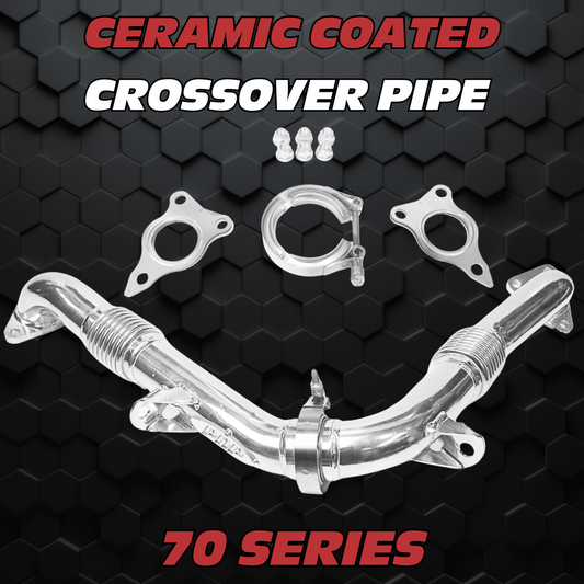 70 series | PDP Cross Over Pipe kit | Ceramic Coated | VDJ | V8 engine