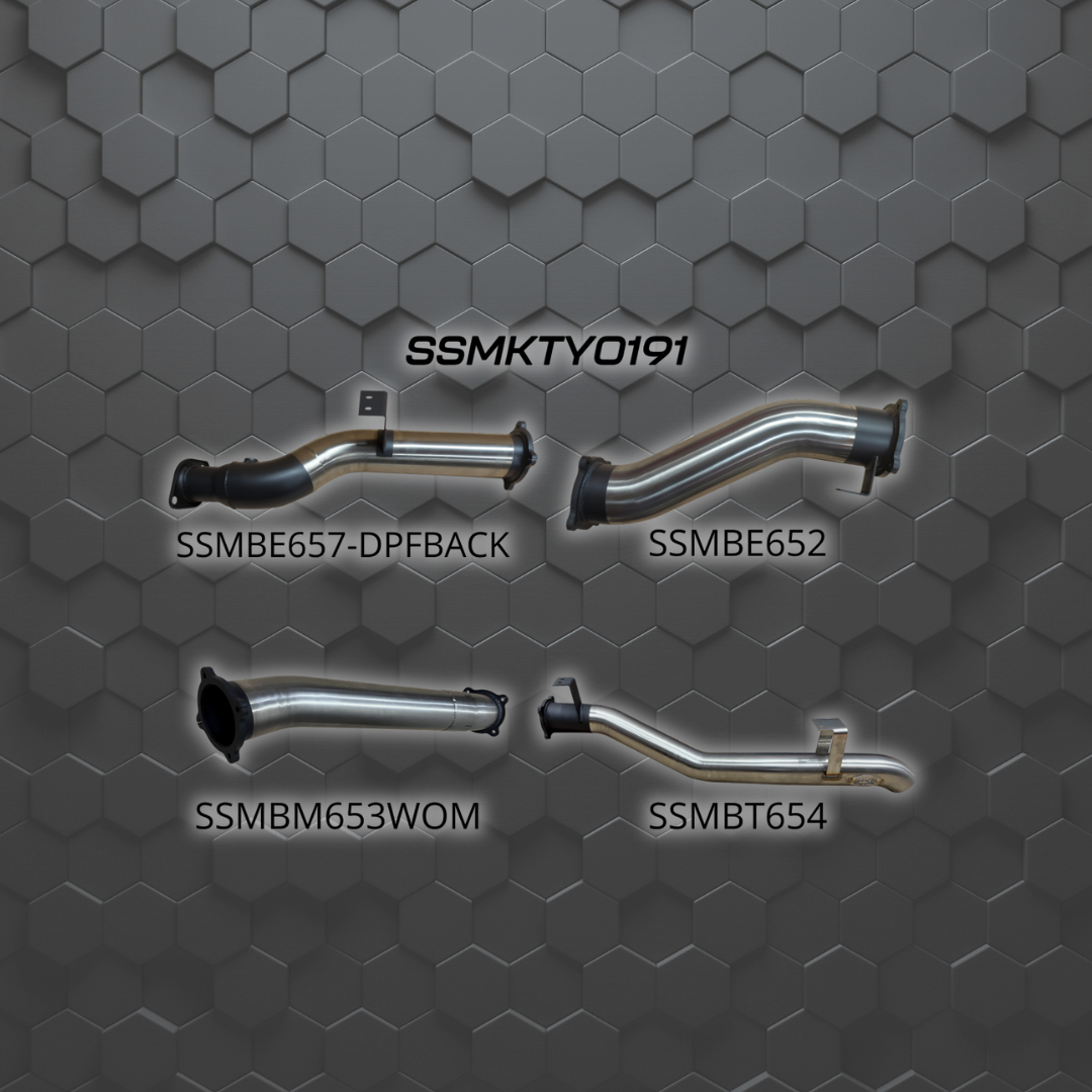 70 Series Exhaust Manta | V/8 engine 4" DPF Back Stainless Exhaust | SSMKTY0191