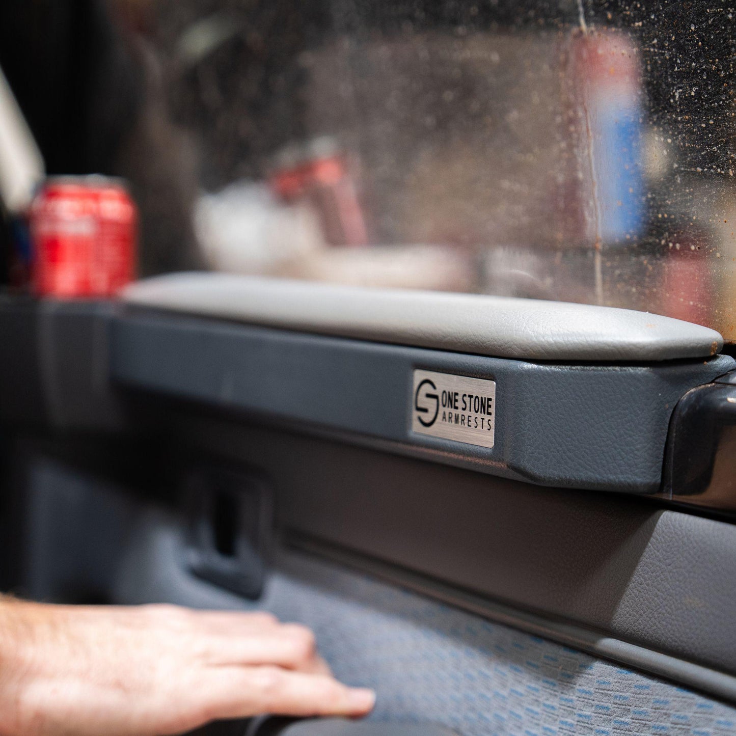 One Stone Armrest | Grey Front Set Pair | 70 Series Landcruiser