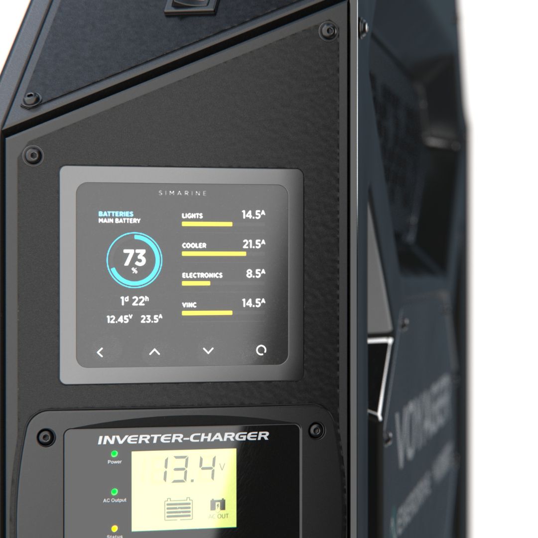 Enerdrive | Voyager System | Left 3000w/100A | Inverter-Charger 40DC inc Simarine SCQ50 |  K-V3L01