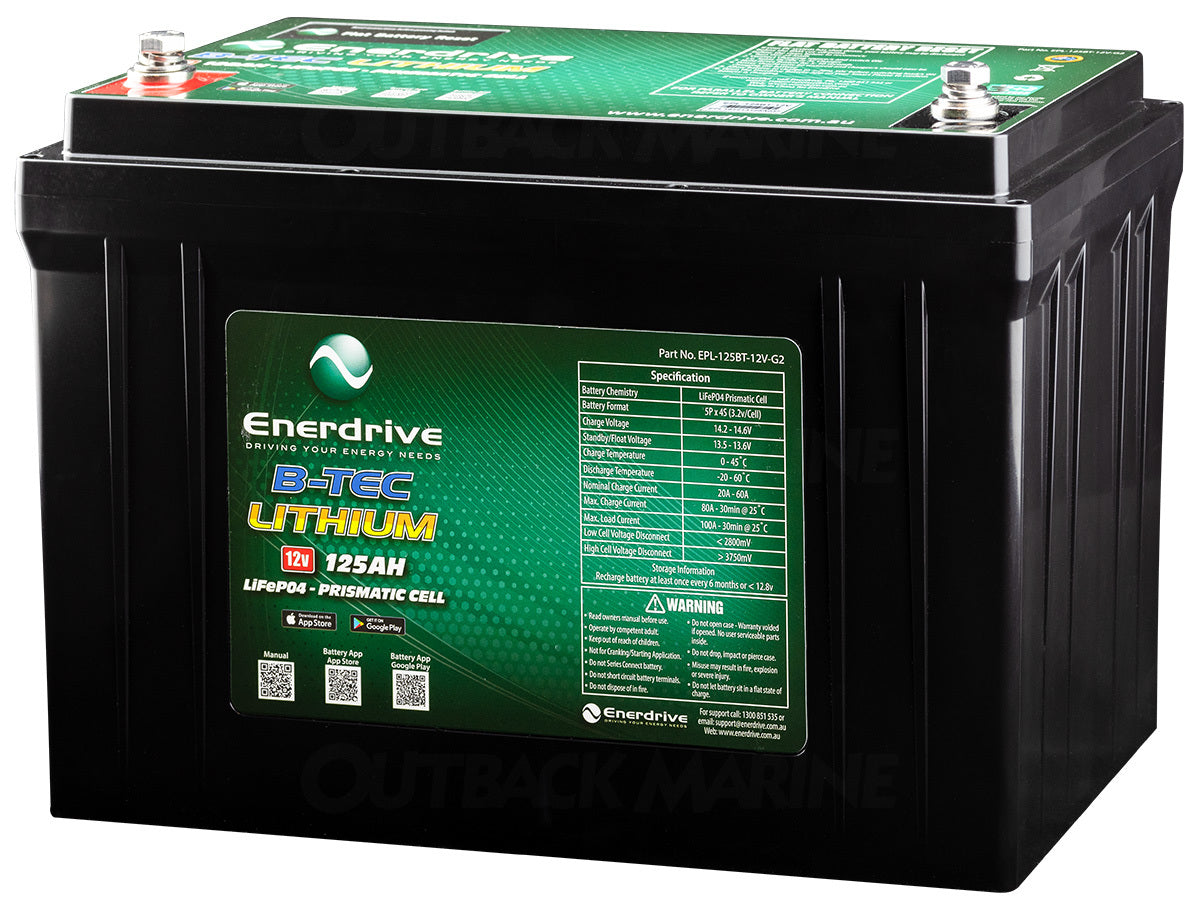 Enerdrive | B-TEC 125AH 12V | G2 LIFEPO4