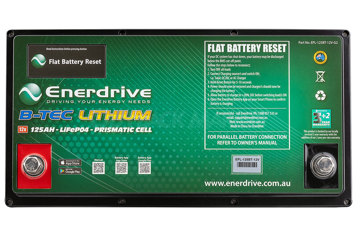 Enerdrive | B-TEC 125AH 12V | Gen2 LIFEPO4