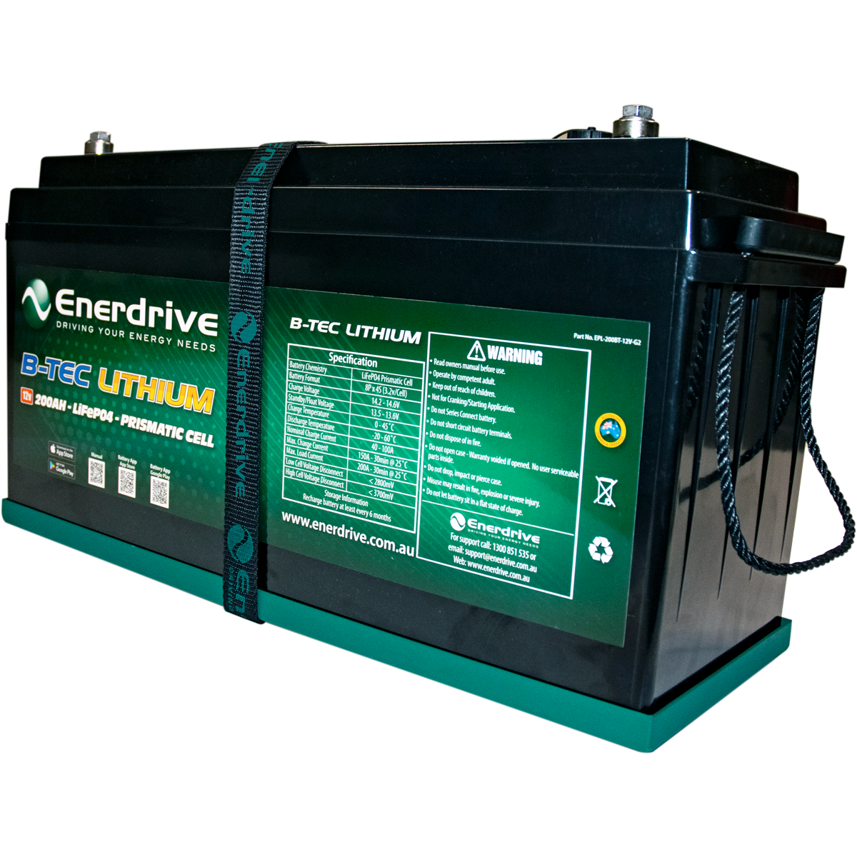 Enerdrive | B-TEC 200AH 12V | G2 LIFEPO4