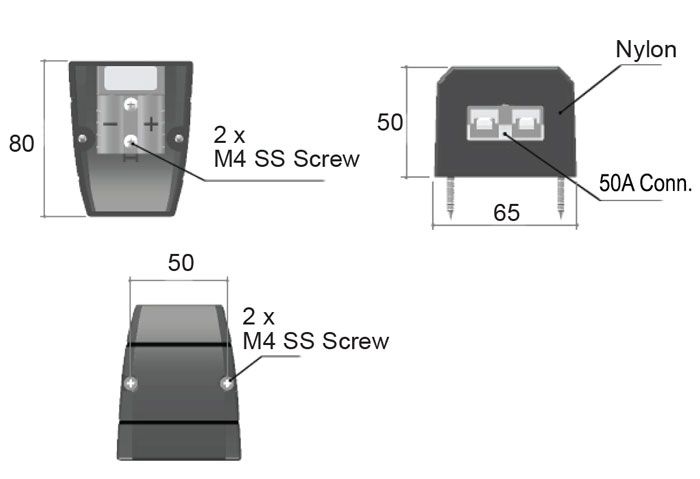 PDP Electrical | 50 Amp Anderson | Surface Mount