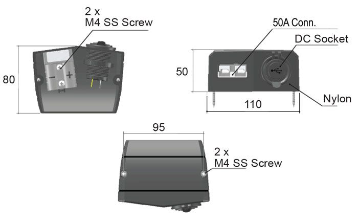 PDP Electrical | 50 Amp Anderson | ACC | Surface Mount