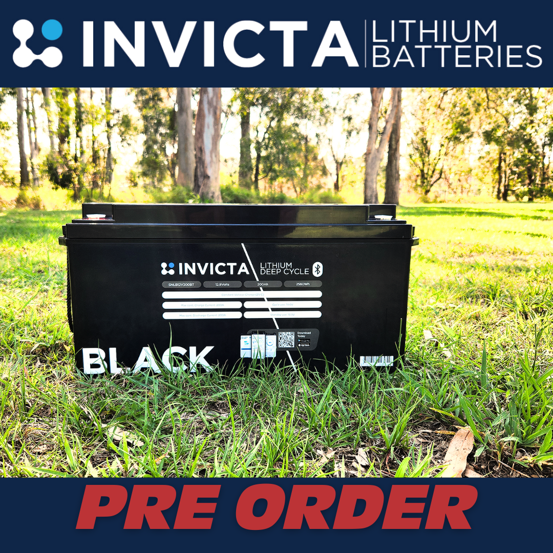 Invicta Black | 12V 200AH Lithium battery | with Bluetooth | SNLB12V200BT