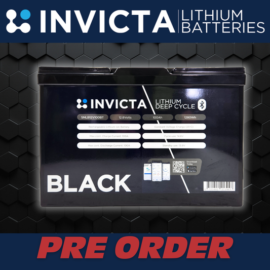 Invicta Black | 12V 100 AH | Lithium battery | with Bluetooth | SNLB12V100BT