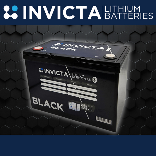 Invicta Black | 12V 100 AH | Lithium battery | with Bluetooth | SNLB12V100BT