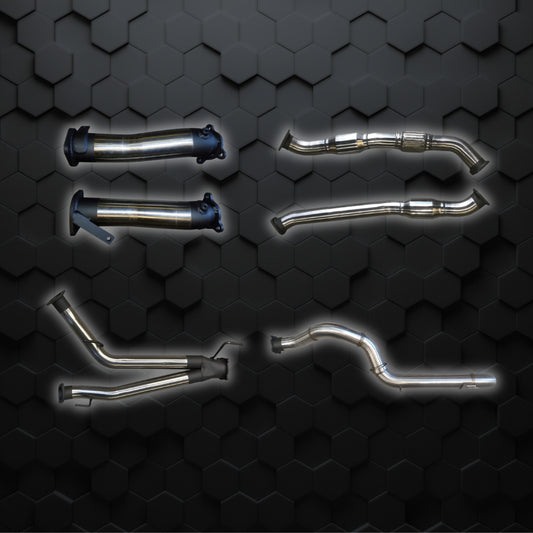Manta Exhaust 200 Series | V8 engine  3" Dual With Cat, NO Muffler, 4" Exit | SSMKTY0054