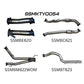 Manta Exhaust 200 Series | V8 engine  3" Dual With Cat, NO Muffler, 4" Exit | SSMKTY0054