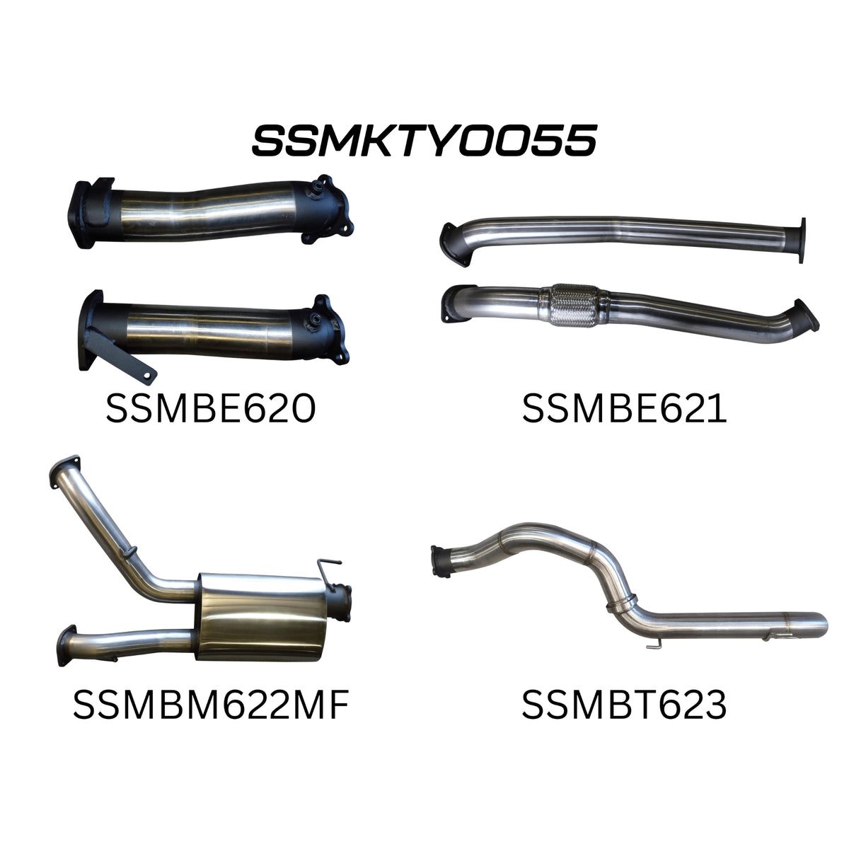 200 series | manta exhaust | Turbo back system | NO Cat, W/Muffler |  year  07-2015 - pre DPF | SSMKTY0055