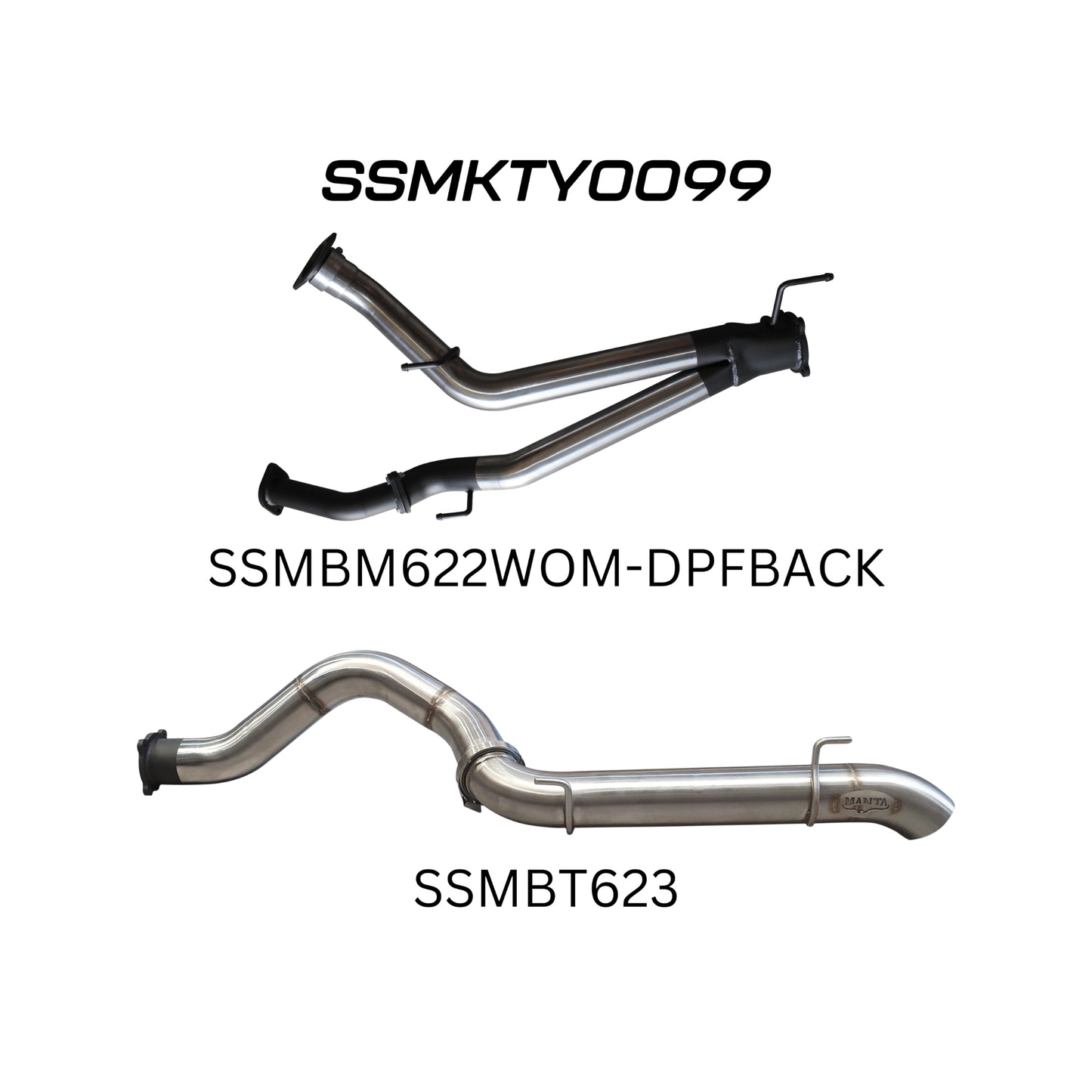 200 Series Landcruiser DPF Back Exhaust | Manta 3" to 4" Stainless | VDJ200R