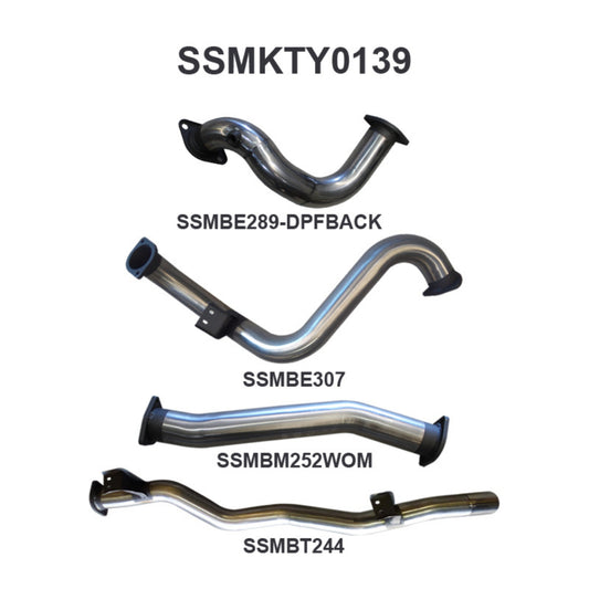 70 series troopy | Manta Exhaust | VDJ 78 Troop Carrier | 3" DPF Back STAINLESS | ssmkty0139