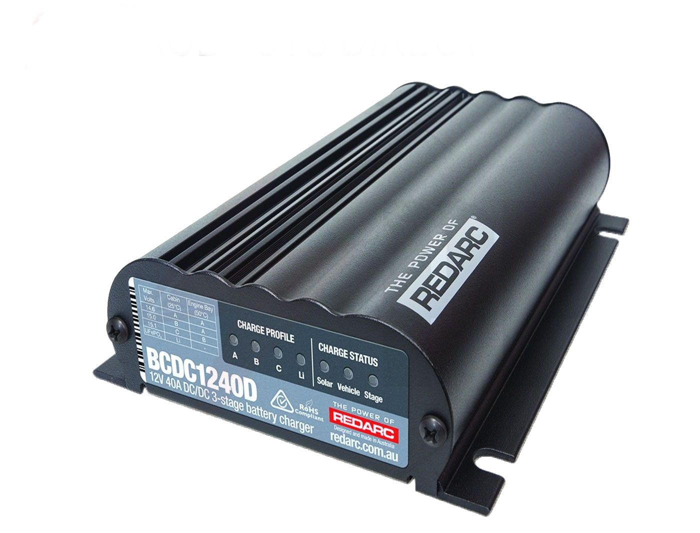 Redarc | BCDC1240D | Dual Input 40amp Solar Ready | 1240 DC Charger