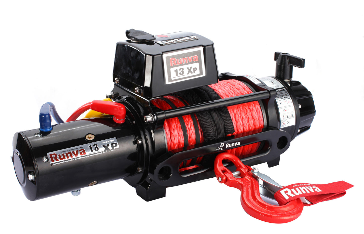 Winch - Runva 13XP PREMIUM 12V with Synthetic Rope - full IP67 protection