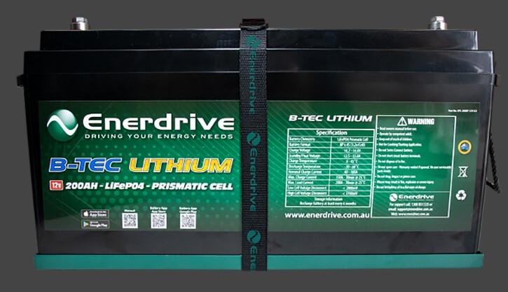 Enerdrive 200ah Lithium Battery | B-TEC 200AH 12V | G2 LIFEPO4 – Perth ...