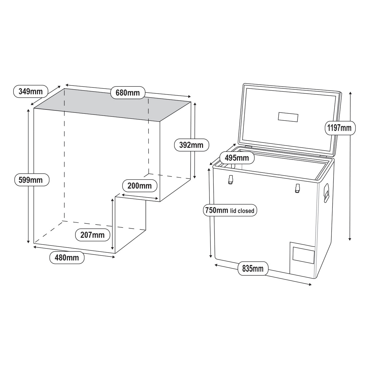 National Luna | 125L Legacy Single Bin | Single Door | Stainless Steel Fridge Freezer