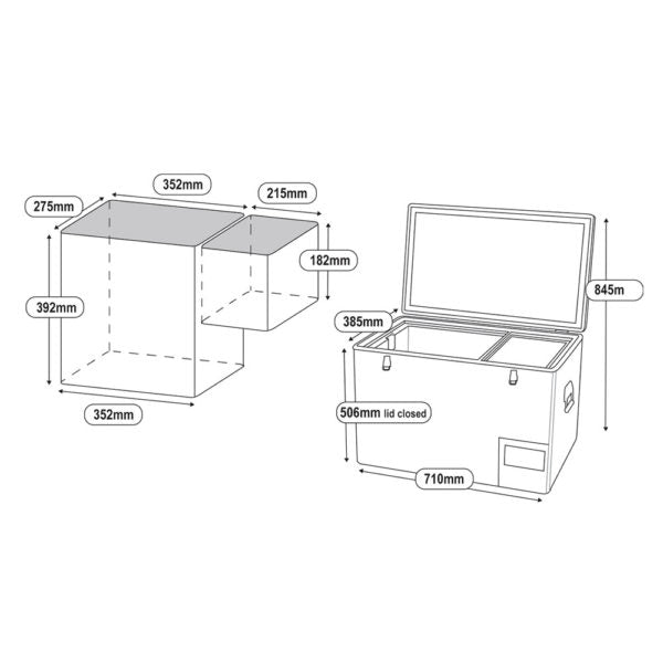 National Luna | 50L Legacy Twin Bin | Dual Control Single Door | Stainless Steel Fridge Freezer