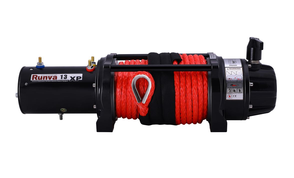 Winch - Runva 13XP PREMIUM 12V with Synthetic Rope - full IP67 protection